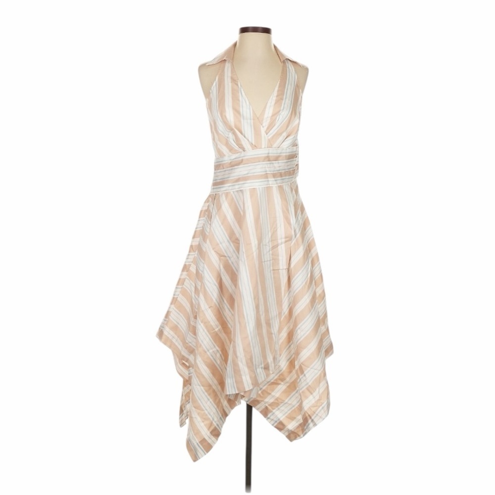 NWT! Maeve by Anthropologie Striped Handkerchief Wrap Shirt Midi Dress. Size 2. - Picture 6 of 14